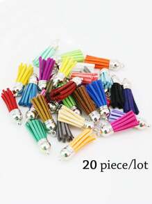 (20pcs/Pack) 4cm Retro British Style Tassels Keychain, Brooch, Clothing Decor, Bag Charm, Handmade DIY