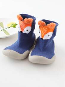 1 par de calcetines de bebé y niño pequeño antideslizantes con diseños de dibujos animados, calcetines para usar en casa para bebés