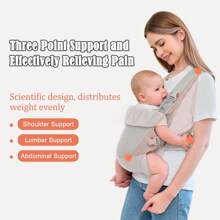 Portabebés recién nacido IULONEE, portabebé suave y ligero | Ergonómico, con soporte ajustable para el cuello, ideal para recién nacidos de 7-45 libras, con mayor comodidad y soporte