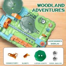 1set Jungle Adventure Interactive Track Board Game - Educational Puzzle Toy For Youngsters, PP Material, No Battery Required, Ideal For Halloween And Christmas Gifts, Educational Toy|Jungle Theme Toy|Engaging Game Design, Jungle Toys - Multicolor - View 4