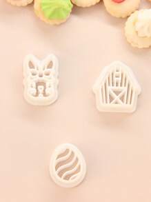 1pc/3pcs Easter Clay Cutters, Polymer Clay Cutters, Rabbit Clay Earring Cutters, Egg Clay Cutter Set, Polymer Clay Earring For Earring Making, Jewelry Making Kits