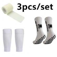 3 双装 女款男款运动袜 腿套 防滑足球袜 防滑袜 - 彩色 - 查看 10