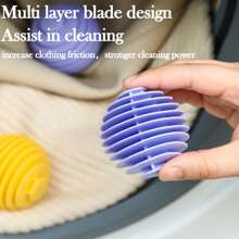 3pcs Reusable Laundry Balls - Magic Wrinkle Remover, Static Reducer, Fabric Softener - No Electricity Needed, Machine Wash Safe - Multicolor - View 10