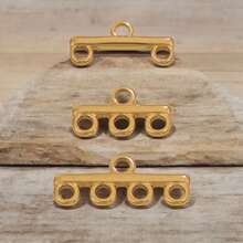 10pcs Stainless Steel Simple Multi-Strand Multi-Hole Linker DIY Necklace Bracelet Jewelry Accessories Making - Multi-strand Linker - View 5