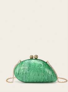 Women Evening Clutch Bag Bridal Wedding Acrylic Asymmetric Shaped Clutch For Women Prom With Detachable Metal Chain For Wedding And Party Shoulder Bag Women Clutch Purses For Ladies Handheld Evening Bag Versatile Cocktail Party New Wallet Banquet Bag - Multicolor - View 9