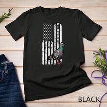 Camiseta sudadera con capucha con la bandera de Estados Unidos, paloma, pájaro, alas, columbidae - Negro - Ver 1
