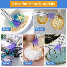 1 Botella de Resina UV 25g/50g/100g/200g/500g - Resina epoxi UV curada mejorada, transparente y dura, adecuada para manualidades de joyería, decoración artística, aretes, collares - Curado rápido, bajo olor, transparente, activada por luz solar/diurna, resina delgada - transparente - Ver 9