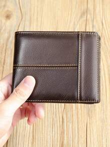 Portefeuille anti-vol RFID en cuir véritable, première couche de cuir de vache, portefeuille d' haut de gamme, style classique à la mode avec plusieurs fentes. Cadeau d'automne pour hommes, portefeuille pour homme, petit portefeuille pour homme, portefeuille en cuir