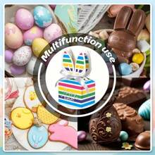 10 件复活节兔耳朵礼品盒，礼品包装盒，适合复活节、生日派对、婚礼派对礼物 - 彩色 - 查看 3