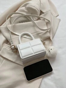 1pc High-Grade Small Bag Girls Bag Versatile Chain Messenger Bag Popular Retro Mini Handbag Plaid Small Square Bag New Fashion Niche Design Messenger Bag Girls Bag Popular Versatile Messenger Bag Is Very Suitable For Daily Matching And Also Suitable For Going Out For A Date And Shopping - Plaid Tote Bag - View 9