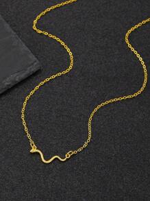 1 Stück neue modische, einfache Schlangen-Anhänger Halskette für Frauen, Frühlings-/Sommer-Accessoire