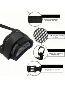 1 件黑色狗嘴套，防咬防吠，允许饮水和喂食，适合金毛猎犬和贵宾犬等中小型犬