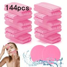 Compressed Facial Sponges In 6 Vibrant Colors - Professional Esthetician's Choice For Makeup Removal And Skin Exfoliation, Round Cleansing Sponges For Women, Ideal For Daily Washing