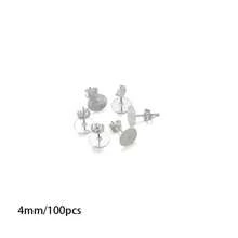 10/100pcs Multi-Size Metal Blank Post Round Stud Earrings Base Earbuds DIY Earbuds Make Earring Accessories