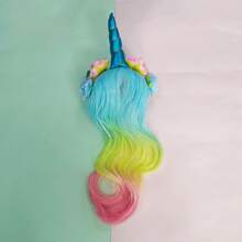 Unicorn Headband With Faux Flower, New European And American Fashion Headpiece, Party & Daily Wear