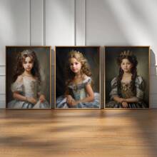 Custom Kids Royal Portrait From Photo For Girl, Custom Girl Portrait, Renaissance Portrait, Historical Princess Portrait, Royal Portrait, Human Portrait, Custom Kids Portrait, Birthday Gift - Multicolor - View 6