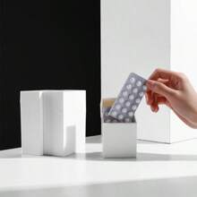 1 件塑料迷你抽屉整理盒，带翻盖的分隔储物盒，家居装饰整理礼品女士女孩 - 彩色 - 查看 6