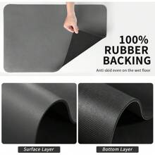 Kitchen Mats Floor CounterDrying Kitchen Counter, Heat Resistant Drainer Mats With Non-Slip Rubber Backed, Hide Stain Kitchen Absorbent Draining, Easy To Clean Dish Rack Pad, Dark 16x18 - 粉色 - 查看 11