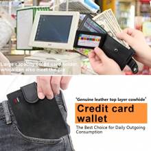 Men's Luxury Business Wallet Fashionable Design Wallet Purse Wallet Mini Wallet Men Wallet Leather Small Wallet - Black - View 9