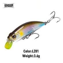 KINGDOM Kingdom Sinking Minnow Wobblers 45/60mm 3.6/7g Far Casting Fishing Lure For Pike/Trout/Bass Crankbaits Slim Body Hard Jerkbaits
