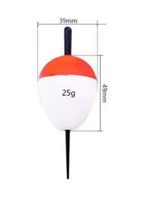 3 件装红色和白色 EVA 泡沫硬浮力长距离钓鱼浮标，腹部较大，浮力大