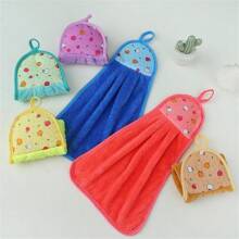 Soft Hand Towel Dishcloths Hanging Cloth Kitchen Accessories Coral Velvet Bathroom Supplies Microfiber