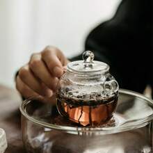 1pc 5.1oz/150ml Mini Single Teapot, Suitable For Tea, Flower Tea Back To School - Transparent - View 8