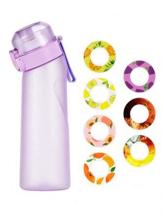 1PC Flavored Water Bottle, Creative Water Bottle Set, Sports Bottle With Straw, Includes A Random Flavor Bottle For Gym, Outdoor, School, Office, Sports Flavored Water Bottles