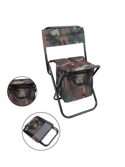 Silla de playa portátil plegable con bolsa de almacenamiento para acampar al aire libre