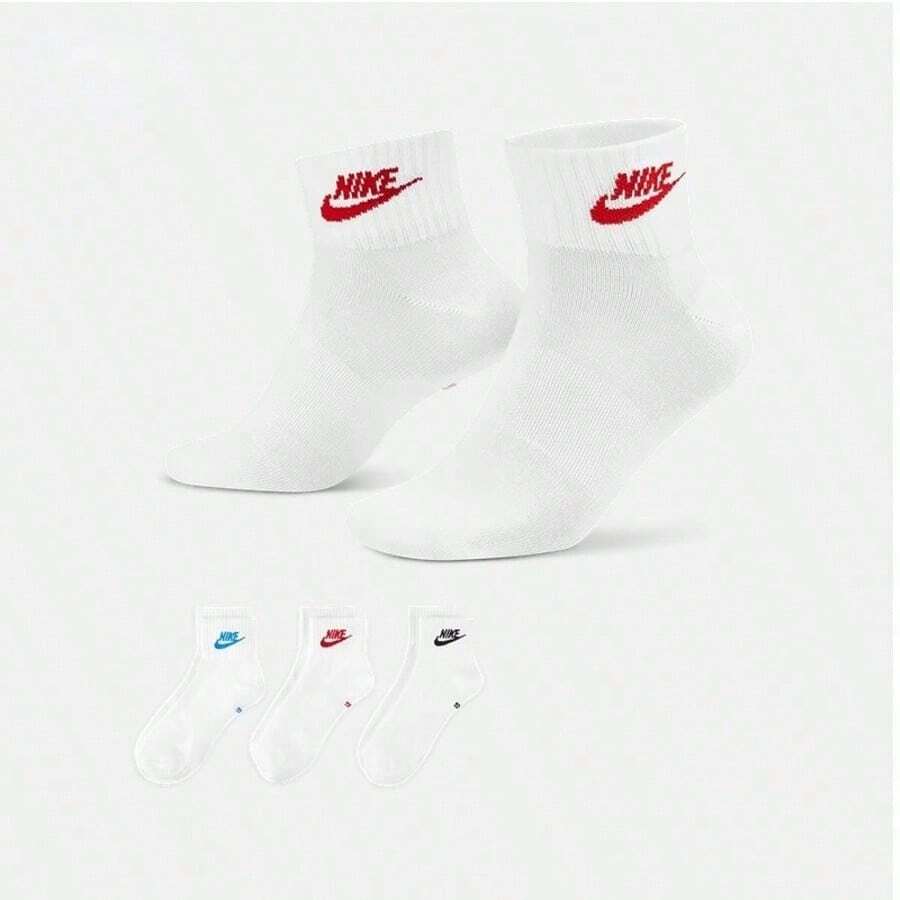 Nike Gói 3 chiếc vớ cổ trung bình Unisex giảm giá, UK EVERYDAY ESSENTIAL AN, DX5074-911 - màu đen - Xem 1