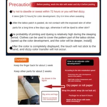 Fallen Angel Herbal Tattoo Sticker For Chest Area, Realistic And Long-Lasting Temporary Tattoo, Gradually Appears - Lasts 7-15 Days - Waterproof And Rub-Resistant - Black - View 3