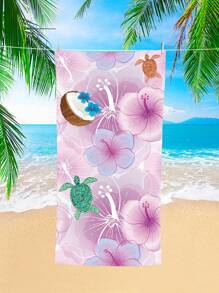 1pc (JLSTJ002) Beach Towel, Super Soft Microfiber Oversized Beach Blanket, Highly Absorbent Bath Towel, Suitable For Travel, Pool, Scuba Diving, Surfing, Yoga, Camping, Available In Adult And Children Sizes, Beach Accessories Beach Essentials
