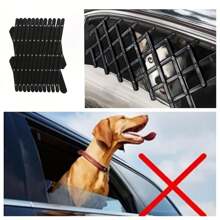 1pc Breathable Mesh Adjustable Pet Car Barrier - Breathable Mesh Dog Window Guard, Easy To Assemble, Available In Small And Large Sizes - Black - View 13