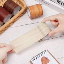 1卷/10米逼真木纹修复胶带地板家具翻新粘性踢脚线贴纸家居装饰胶带 - 彩色 - 查看 5