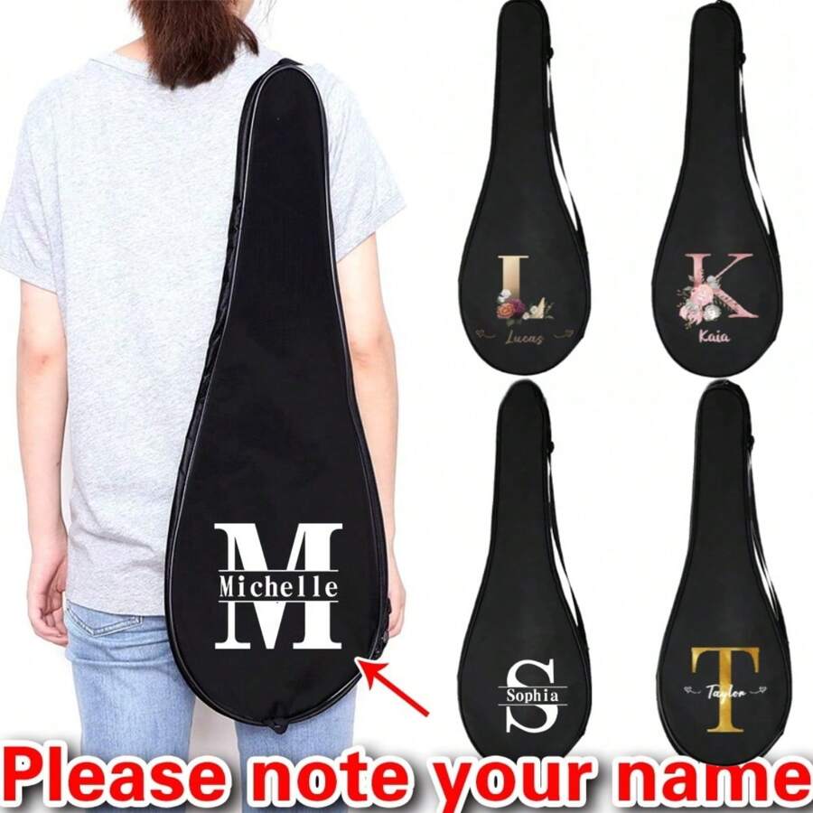 Custom Name Badminton Racket Backpack, Foldable - Durable Badminton Racket Bag For Outdoor Training, Fitness And Travel - Stylish, Lightweight And Weatherproof