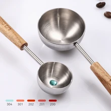 Cucchiai dosatori in acciaio inox da 4 ml/8 ml/25 ml con manico, cucchiaini per chicchi di caffè, polveri e condimenti