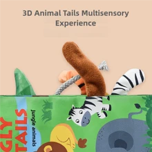 1 pieza Libro de cola de tela para el desarrollo de la inteligencia del bebé, libro de tela indestructible para bebés con papel arrugable, juguetes educativos para bebés y niños pequeños, adecuado para niños y niñas, regalo ideal para diversas festividades