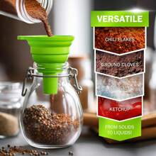 1pc Pink Small Foldable Mini Household Plastic Funnel For Pouring Oil With Silicone Funnel Camping - Pink - View 5