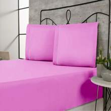 400 Thread Count Bedding Set With Elastic Band, Hotel Standard, All Sizes - Rosa Fucsia - Ver 2