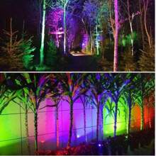 Lámpara Reflectora De Jardín,1 Lampada de Luz Solar Color Rgb para jardin - Negro - Ver 5