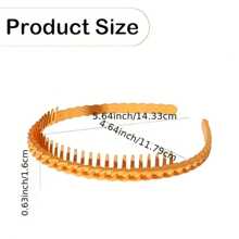 1 件女士防滑齿形头带，带发夹和绑带功能的发带，适合洗脸的彩色时尚塑料头带，黑色和棕色可选 - 彩色 - 查看 4