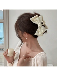 1 pezzo Set di forcine per capelli a grandi fiocchi reversibili per bagno per donne, con fermagli da principessa, pinze per capelli e artigli per capelli, per decorazione di acconciature per ragazze