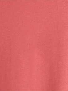 Valentine's Day European And American Spring Summer Women's Clothing Small Daisy Print Casual T-Shirt Loose And Comfortable Summer Tops White Top - 玫紅色 - 查看 5