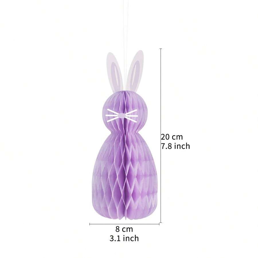 Easter Hanging Decorations, Spring Honeycomb Paper Ball Easter Bunny