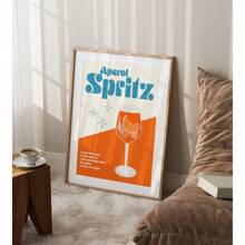 1pc Sangria Drink Negroni Canvas Painting Club Bar Shop Home Decor Cartoon Juice Mojito Aperol Spritz Canvas Painting No Frame