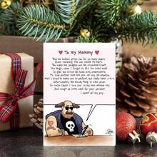 1 张搞笑母亲节贺卡 - 卡通漫画幽默，带信封的搞笑卡片 - 致我的妈妈