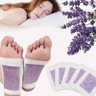 10/20/30/50/100pcs Natural Bamboo Vinegar Ginger Foot Pads, Lavender Bamboo Vinegar Sole Pads To Relieve Stress, Ginger Foot Pads For Foot Care And Sleep Improvement