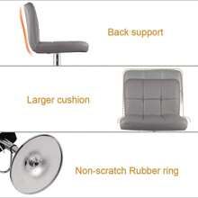 GartistGo Bar Stool Set Of 2 -Grey, 360° Swivel, Upholstered, Height Adjustable  Bar Stool - Grey - View 5
