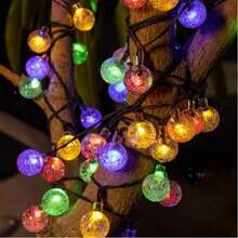 10M 80 Luces LED de colores con bombillas redondas pequeñas para decoración exterior y del jardín - Luces LED impermeables con longitud de 10M, perfectas para decoración de paredes y habitaciones, ideales para entornos festivos de jardín y patio, alimentadas por una caja de baterías (baterías no incluidas)