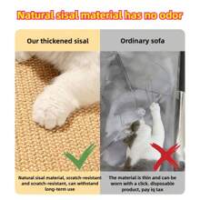 1PC Cat Scratcher Mat Natural Sisal Cat Scratch Mats Scratching Pad Protect Carpets And Sofas For Cat Paw Training